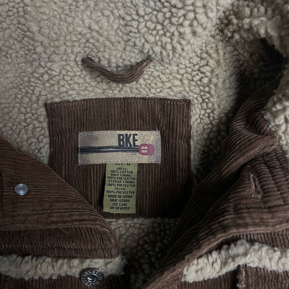BKE Brown Corduroy Jacket with Sherpa Lining - Picture 3 of 5